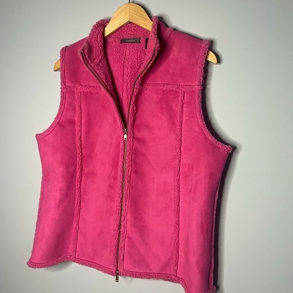 Liz Claiborne Y2K Style Vest with Sherpa Lining Large - Picture 2 of 7